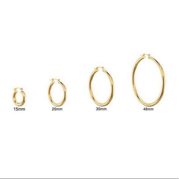 Bluumoon Gold Uptown Hoops - Picture 2 of 2